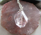 Harlequin Quartz Lepidocrocite Crystal Gemstone Pendant Necklace