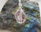 Harlequin Quartz Lepidocrocite Crystal Gemstone Pendant Necklace