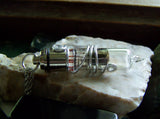 Light Up Blue Vintage Vacuum Tube Steampunk Pendant