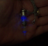 Light Up Blue Vintage Vacuum Tube Steampunk Pendant