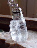 LED Color Change Light Up Ice Calcite Crystal Pendant Necklace