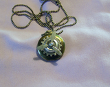 Vintage Brass Propeller Steampunk Locket  Necklace