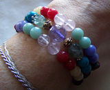 Mala Beaded Gemstone Chakra Bracelet