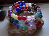 Mala Beaded Gemstone Chakra Bracelet