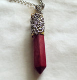 Natural Mookaite Jasper Stone Bullet Jewelry Pendant