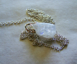 Natural Rainbow Moonstone Gemstone Crystal Pendant