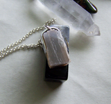 Natural Gray Moonstone Raw Gemstone Pendant