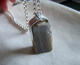 Natural Gray Moonstone Raw Gemstone Pendant