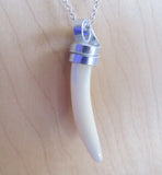 Mother of Pearl Natural Horn Cornicello Pendant Necklace