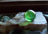 Mystic Green Aura Quartz Crystal Ball Pendant