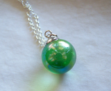 Mystic Green Aura Quartz Crystal Ball Pendant