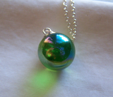 Mystic Green Aura Quartz Crystal Ball Pendant