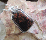 Mahogany Obsidian Natural Wire Wrapped Crystal Pendant Necklace