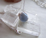 Natural Blue Opal Raw Gemstone Pendant Necklace