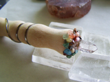 Natural Ash Wood Quartz Crystal Gemstone Dip Pen