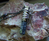 Pinolith Gemstone Silver Bullet Dagger Pendant