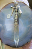 Time Sword Vintage Crystal Prism Pendant Necklace