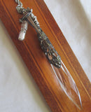 Time Sword Vintage Crystal Prism Pendant Necklace
