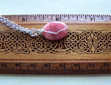 Rhodochrosite Polished Gemstone Wire Wrapped Pendant