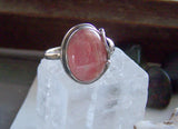 Natural Rhodochrosite Gemstone Sterling Silver Vintage Ring