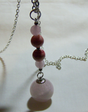 Rose Quartz Crystal Ball Pendant