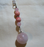 Rose Quartz Crystal Ball Pendant