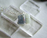 Natural Sapphire Raw Gemstone Two Tone Blue Green Pendant