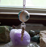 Natural Seashell Spiral Beads Pendant Necklace