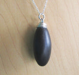 Black Shiva Lingam Natural Stone Wire Wrapped Pendant