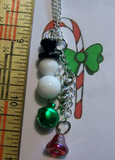 Winter Snowman Jingle Bells Necklace