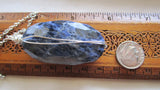 Blue Sodalite Large Natural Gemstone Pendant Necklace