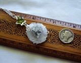 Solar Quartz Stalactite Slice Sterling Silver Pendant