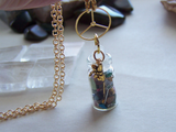 Gemstones and Vintage Watch Parts Miniature Bottle Pendant