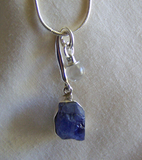 Tanzanite and Crystal Ball Sterling Silver Pendant