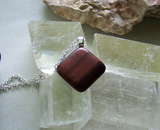 Natural Red Tiger's Eye Polished Gemstone Pendant