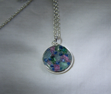 Natural Multicolor Tourmaline Gemstones Pendant Necklace