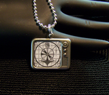 Vintage Retro TV Test Pattern Pendant Necklace