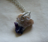 Violet Flame Opal Raw Gemstone Pendant