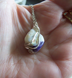 Violet Flame Grape Opal Polished Gemstone Pendant