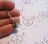 Holographic Rainbow Cube Silver Bullet Necklace