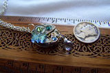 Mechanical Watch Works Butterfly Crystal Pendant