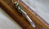 Steampunk Mechanical Watchworks Silver Dagger Quartz Bullet Necklace