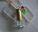 Wintergreen Holly Glow in the Dark Bullet Pendant